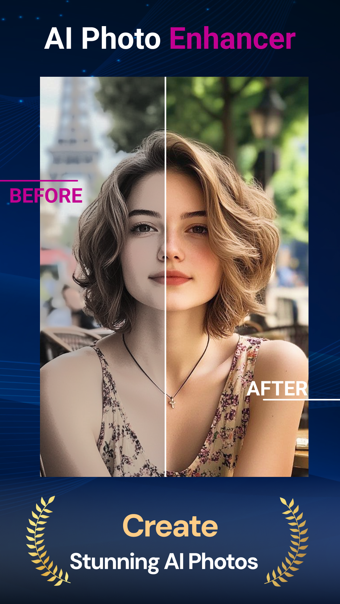 AI photo enhancer mode